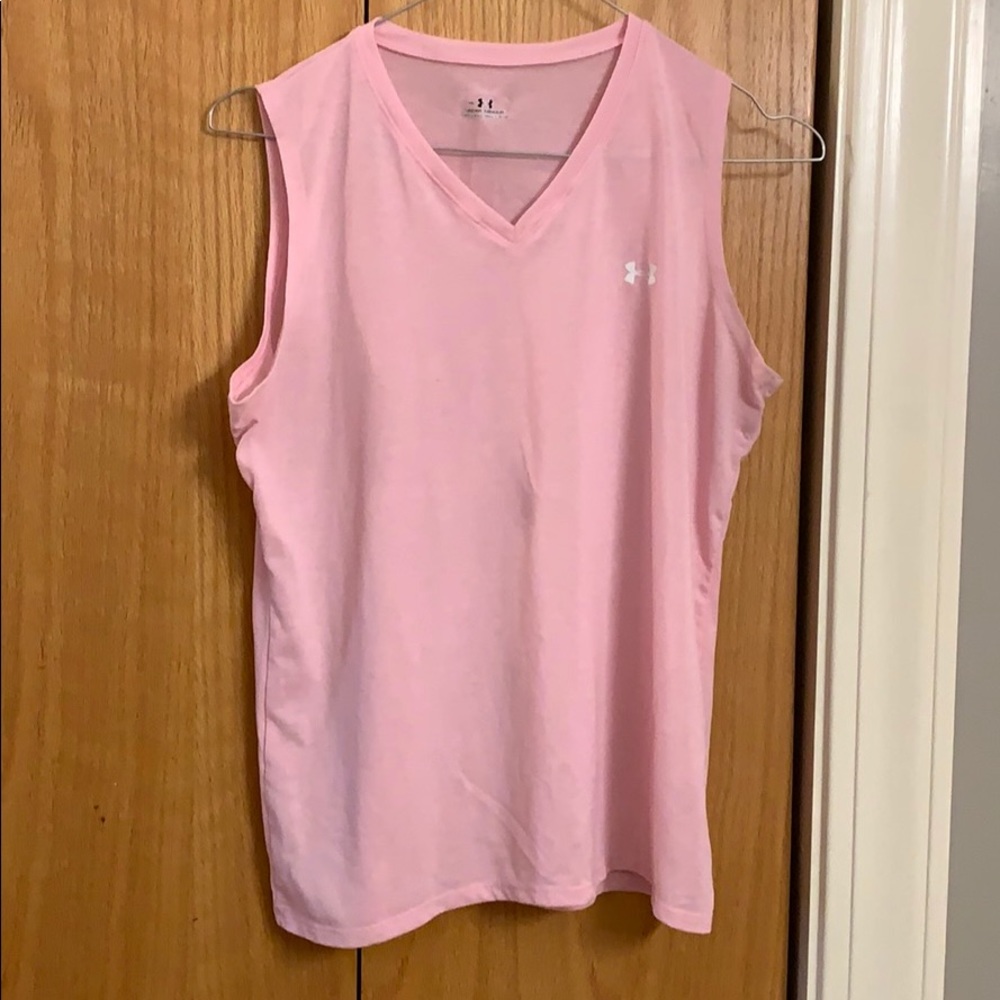 Pink under armor tank top